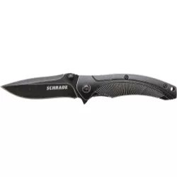Schrade Liner Lock Folding Knife Drop Point Blade Aluminum Handl Schrade Liner Lock Folding Knife Drop Point Blade Aluminum Handl