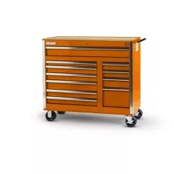 42 X 11 DRAWER WOODTOP CABINET, ORANGE