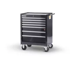 27 X 7 DRAWER MOBILE CABINET, BLACK 27 X 7 DRAWER MOBILE CABINET, BLACK