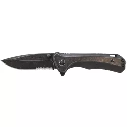 Schrade Liner Lock Folding Knife Partially Serrated Drop Point B Schrade Liner Lock Folding Knife Partially Serrated Drop Point B