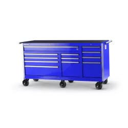 75 IN. 12-DRAWER ROLLER CABINET, BLUE