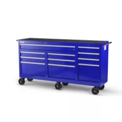 73 X 11 DRAWER MOBILE CABINET, BLUE