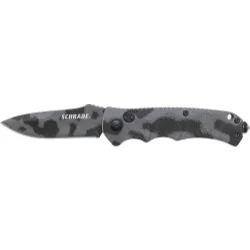 Schrade Push Button Lock Folding Knife Drop Point Blade Schrade Push Button Lock Folding Knife Drop Point Blade