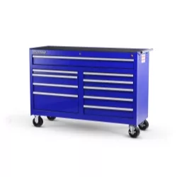 54 X 10 DRAWER MOBILE CABINET, BLUE