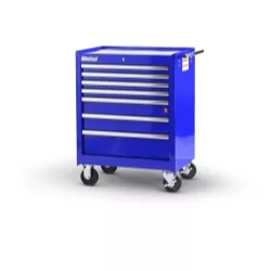 27 X 7 DRAWER MOBILE CABINET, BLUE 27 X 7 DRAWER MOBILE CABINET, BLUE