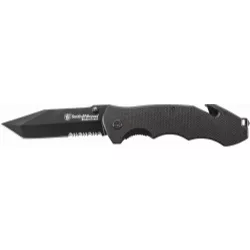 Smith & Wesson Border Guard Liner Lock Black Tanto Partially Ser Smith & Wesson Border Guard Liner Lock Black Tanto Partially Ser