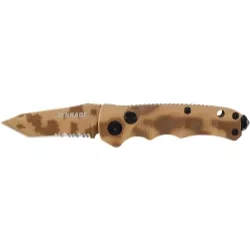 Schrade Mini Push Button Lock Folding Knife Partially Serrated T Schrade Mini Push Button Lock Folding Knife Partially Serrated T
