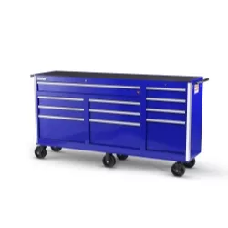 73 X 11 DRAWER MOBILE CABINET, BLUE