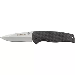Schrade Liner Lock Folding Knife Drop Point Blade Carbon Fiber H Schrade Liner Lock Folding Knife Drop Point Blade Carbon Fiber H