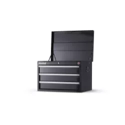 27 X 3 DRAWER DEEP TOP CHEST, BLACK
