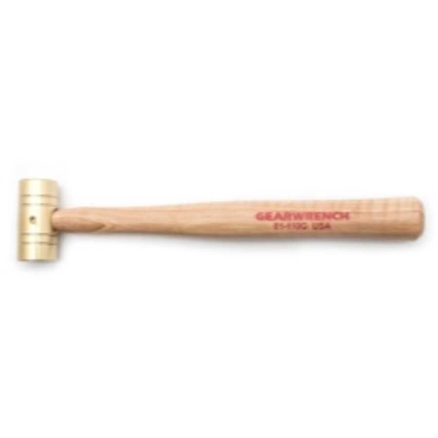 16OZ Brass Hammer, Hickory Handle