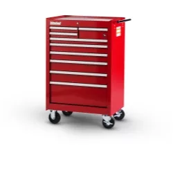 27 X 9 DRAWER MOBILE CABINET, RED 27 X 9 DRAWER MOBILE CABINET, RED