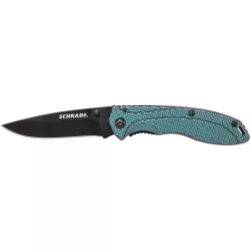 Schrade Liner Lock Folding Knife Drop Point Blade ColorShift Alu Schrade Liner Lock Folding Knife Drop Point Blade ColorShift Alu