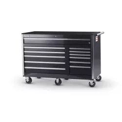 56 IN 12-DRAWER ROLLER CABINET, BLACK