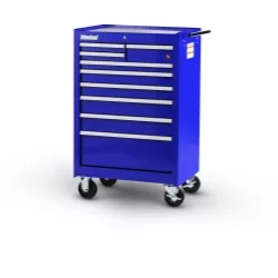 27 X 9 DRAWER MOBILE CABINET, BLUE 27 X 9 DRAWER MOBILE CABINET, BLUE