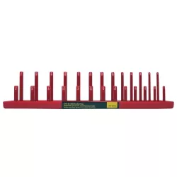 3/8" Dr SAE Socket Holder; Red (Summit Racing) 3/8" Dr SAE Socket Holder; Red (Summit Racing)