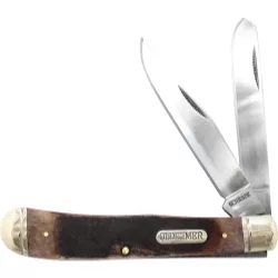 Old Timer Genuine Bone Large Gunstock Trapper Folding Pocket Kni Old Timer Genuine Bone Large Gunstock Trapper Folding Pocket Kni