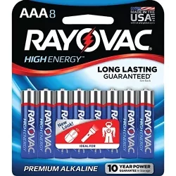 ALKALINE AAA CARDED 8 PK