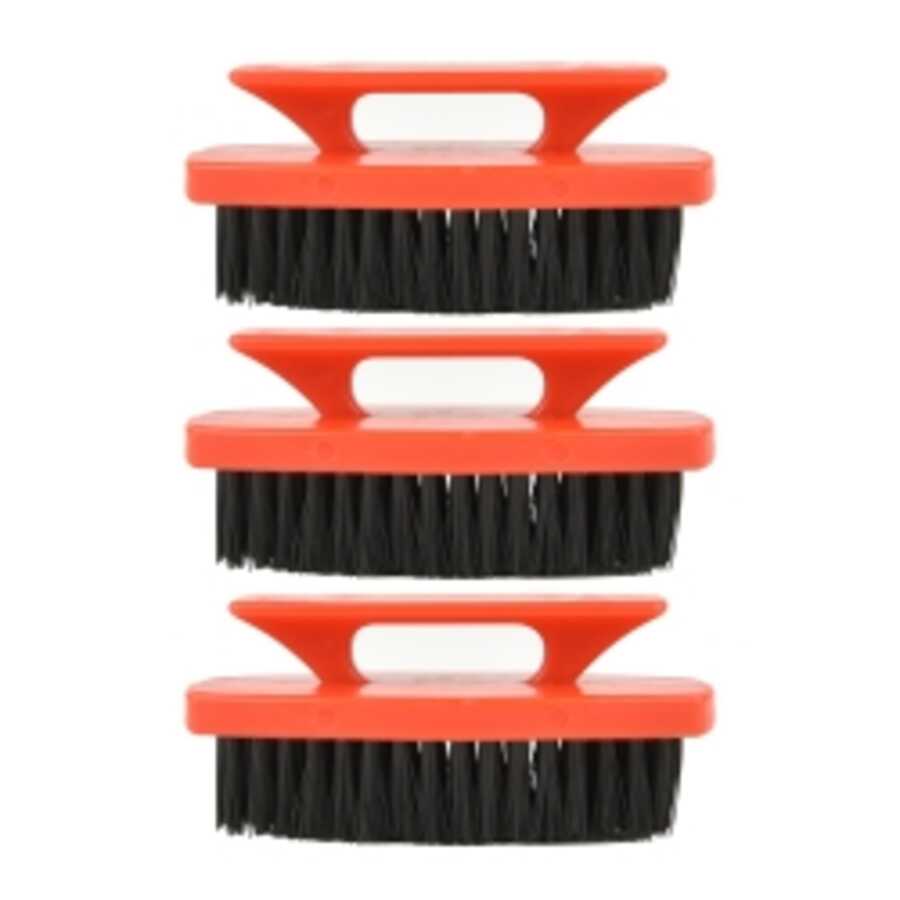K Tool International | KTILK190308-4 | Nail Brush Set 3pc - Heavy-Duty Non-Slip Cleaning Brushes