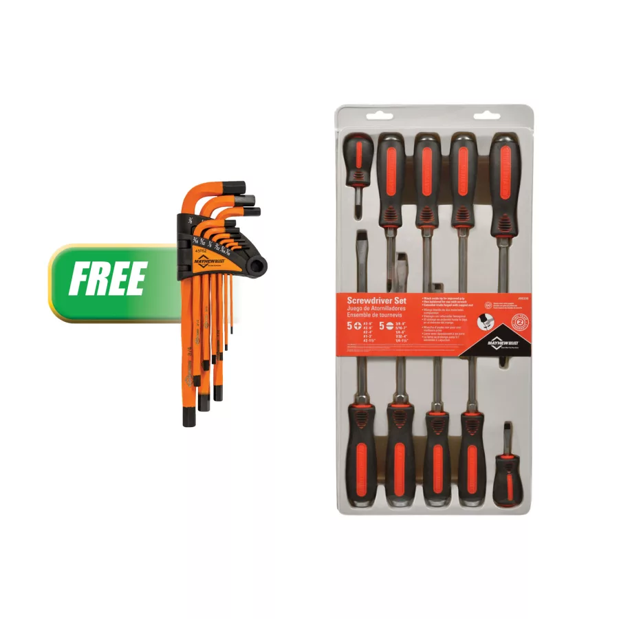 10PC SCREWDRIVER SET W/FRE