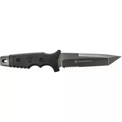 Smith & Wesson Full Tang Partially Serrated Tanto Fixed Blade PP Smith & Wesson Full Tang Partially Serrated Tanto Fixed Blade PP