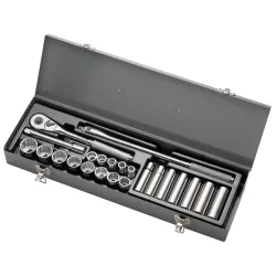 23pc 12 Pt Skt Set 1/2" Dr 23pc 12 Pt Skt Set 1/2" Dr