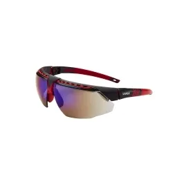 (image for) UVEX AVATAR GLASSES BLK/RED, BLUE MIR HC