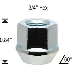 12MM X 1.50 OPEN END BULGE NUT