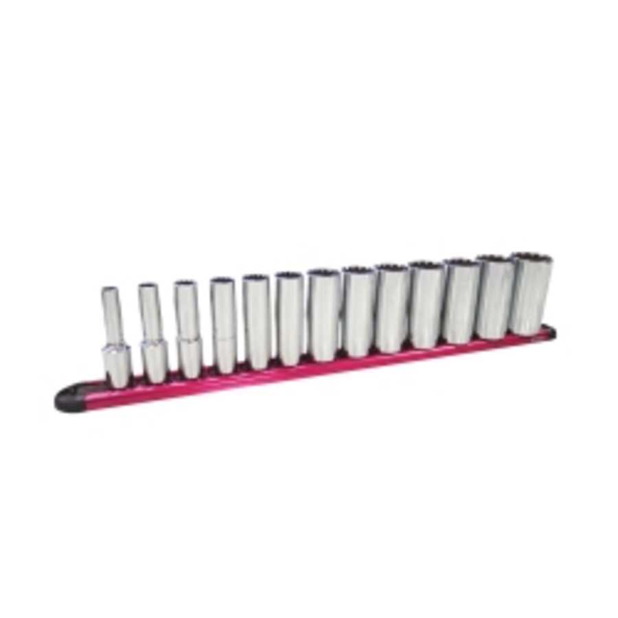 Socket Set 3/8" Dr SAE Deep Spline 13Pc