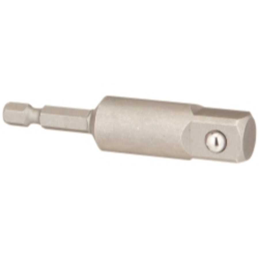 Socket Adapter, 7/16 in. Hex Shank, 1/2 in. Square