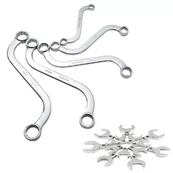 14 pc 1/2 Jumbo Crowfoot w/ 5pc double box end wr 14 pc 1/2 Jumbo Crowfoot w/ 5pc double box end wr