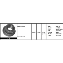 (image for) 30mm Metric 2pc Flange Nut