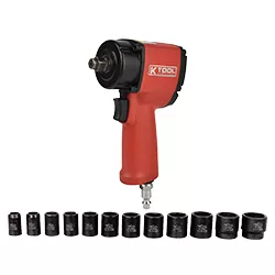 1/2 Mini Air Impact Wrench & 12 Pc Std Socket Set 1/2 Mini Air Impact Wrench & 12 Pc Std Socket Set