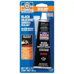 #16 Black Silicone Adhesv 12pk