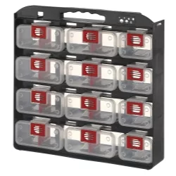 Storage Case 1- Sided 12 bins with Carry Strap