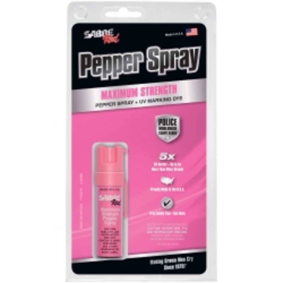 SABRE Pink Compact Pepper Spray with Clip