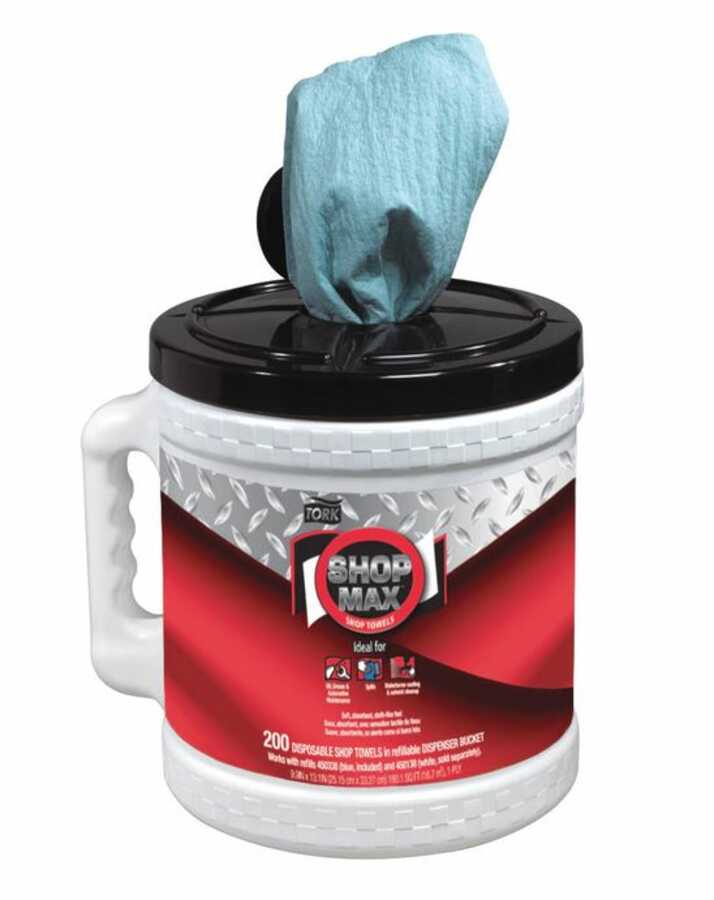 Tork Advanced ShopMax Wiper, 450 Centerfeed Dry Wipe Bucket Dispenser 2