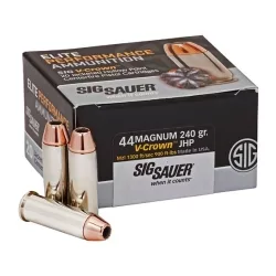 AMMO, 44MAG, 240GR, ELITE V-CROWN, JHP, BOX/20