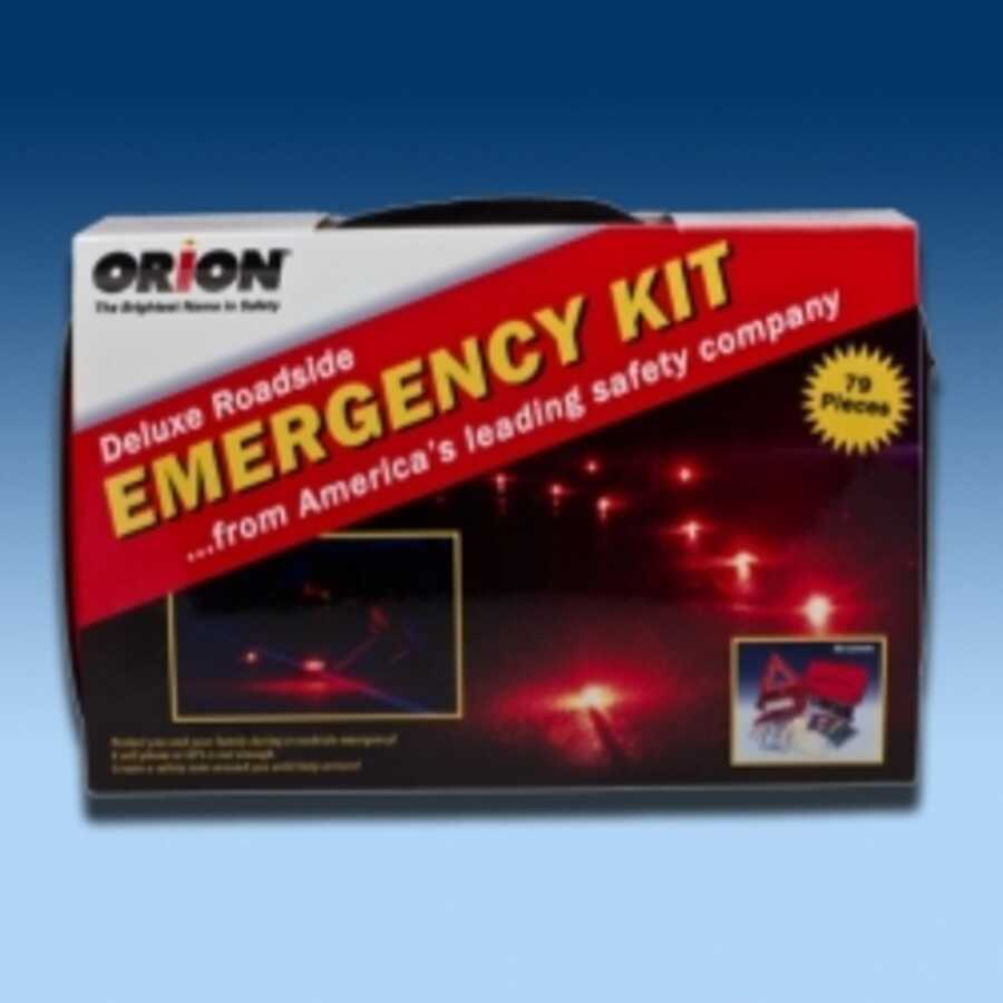 Orion Deluxe Roadside Emergency Kit with 79 Pieces