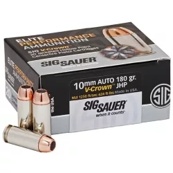 AMMO, 10MM, 180GR, ELITE V-CROWN, JHP, BOX/20