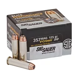 AMMO, 357MAG, 125GR, ELITE V-CROWN, JHP, BOX/20