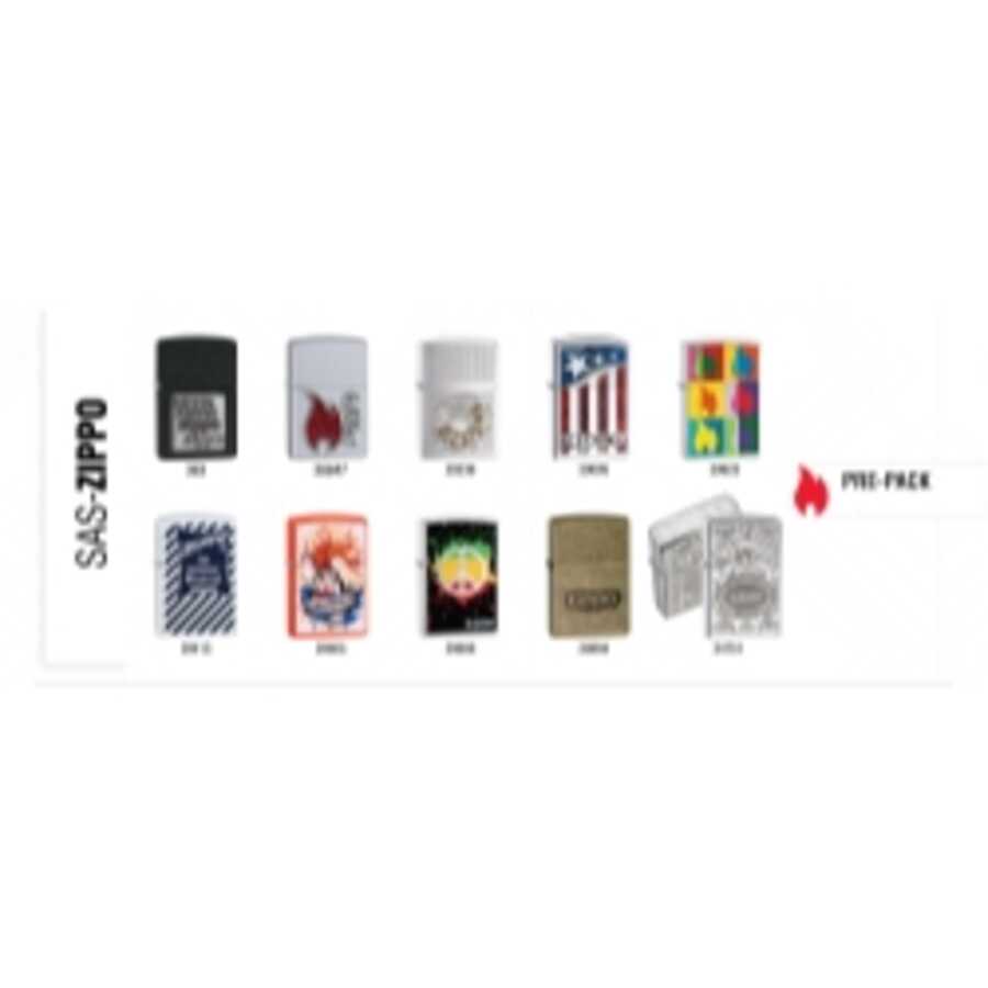 Zippo 10-Piece Lighter Assort Logo