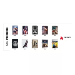 Zippo 10-Piece Lighter Assort Patri