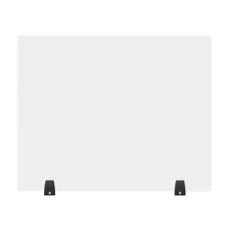 30" x 24" Clear Acrylic Divider w/ 2 Table Top Cla