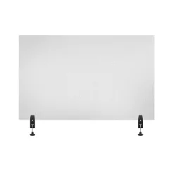 Acrylic Sneeze Guard Desk Divider - 48" x 30" Clam Acrylic Sneeze Guard Desk Divider - 48" x 30" Clam