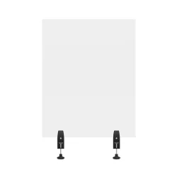 24" x 30" Clear Acrylic Divider w/ 2 Side Desk Cla