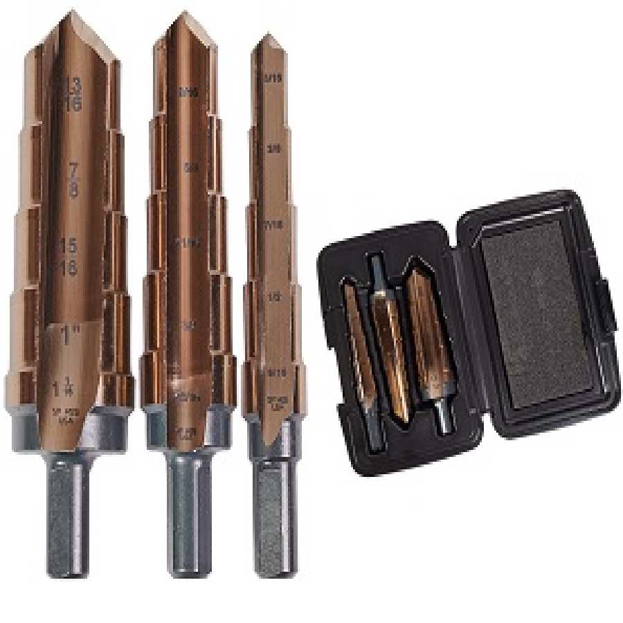 3PC STEP DRILL SET