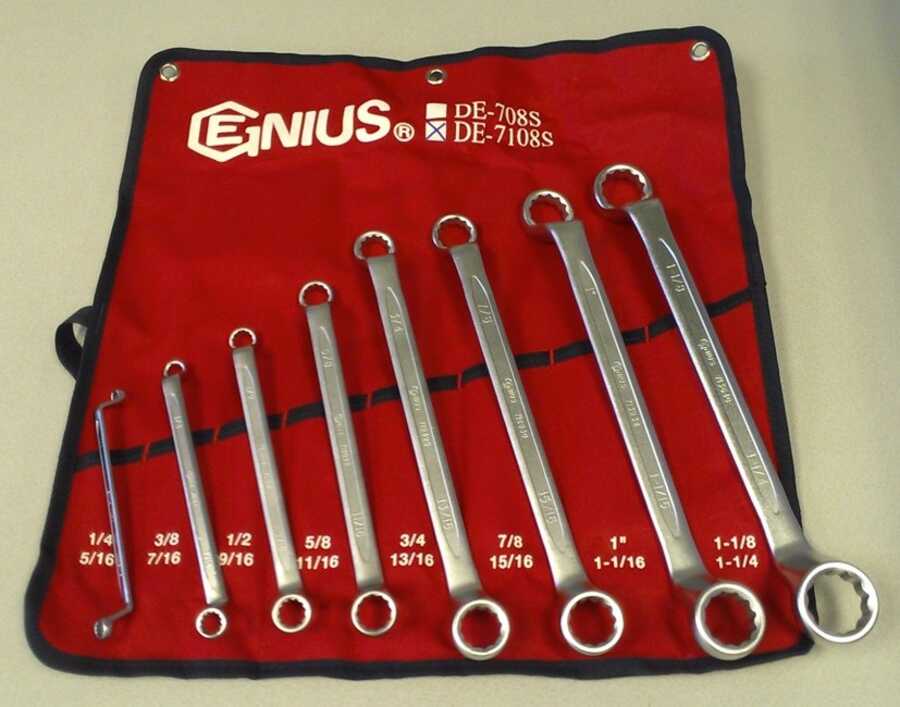 8PC SAE Double Ended Offset Ring Wrench Set