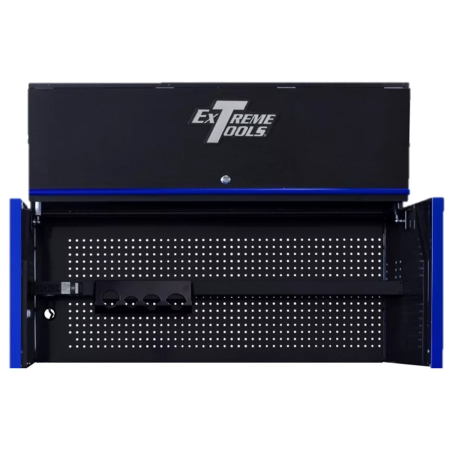 RX Series 55"W x 25" D Ext Power Hutch Black Blue