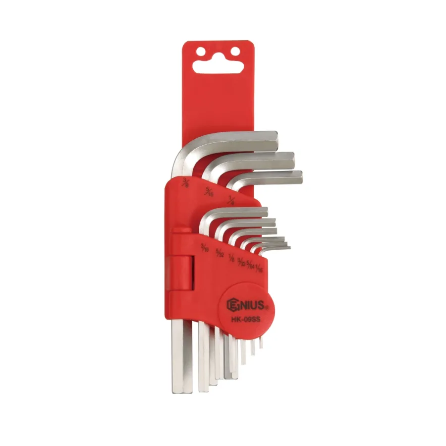 (image for) 9PC L-Shaped SAE Hex Wrench Set -S2